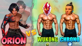 orion vs wukong vs chrono - orion character ability - who is best protective character in free fire