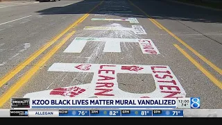 Black Lives Matter mural vandalized in Kalamazoo