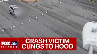 Hit-and-run victim takes 2-mile ride on hood