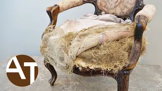 150 year old chair restoration with AMAZING result