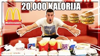 20,000 KALORIJA U JEDNOM DANU !! McDonalds *racun 100€*