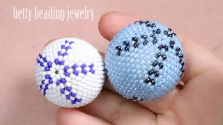 How to make Beaded ball for a big size beads? easy to make for beginners