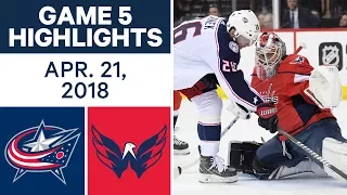 NHL Highlights | Blue Jackets vs. Capitals, Game 5 - Apr. 21, 2018