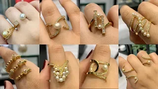 Latest Gold Pearl RING Design