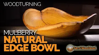 Natural Edge Mulberry Woodturning Bowl - Video