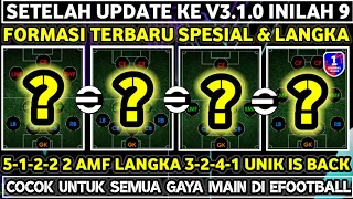 WOW !! INILAH 9 FORMASI DEFAULT TERBARU SPESIAL & LANGKA EFOOTBALL 2024 SETELAH UPDATE KE V3.1.0