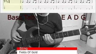 Sting - Fields of gold - Bass Tab - BassCover&Serhat