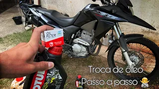 COMO TROCAR O  ÓLEO da XRE 300// Passo a passo !!!