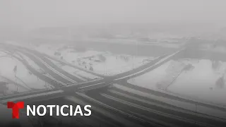 La nieve cubre varias ciudades del Centro del país