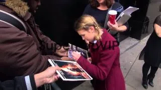 Sophie Nelisse with fans at the 'Good Morning America' st...