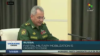 Russia: Defence Minister announces cessation of partial mobilisation
