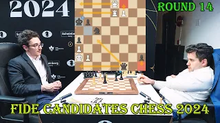 MISS WIN!! Fabiano Caruana vs Ian Nepomniachtchi || FIDE Candidates Chess 2024 - R14