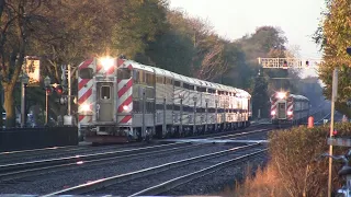 Metra Rail Commuter Trains on the Race Track!! F40PH's and F40PHM's