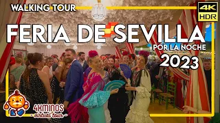 SEVILLE FAIR 2023 | Night | 4K HDR Walking Virtual Tour Spain 2023