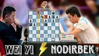 Asian Olimpic | Nodirbek Abdusattorov vs Wei Yi | Ikki favorit ning o'yini !