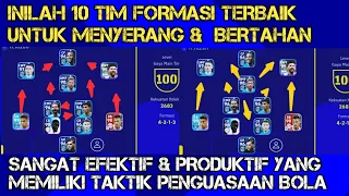 INILAH 10 TIM FORMASI TERBAIK UNTUK MENYERANG & BERTAHAN KHUSUS PENGUASAAN BOLA DI EFOOTBALL 2023