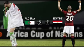 ملخص كامل للمباراة التاريخية مصر والجزائر 4-0 تعليق عصام الشوالي