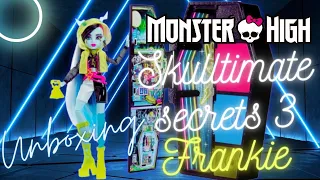 MONSTER HIGH FRANKIE NEON FRIGHTS SKULLTIMATE SECRETS 3 UNBOXING & RESEÑA |#enespanol #monsterhigh