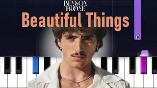Benson Boone - Beautiful Things (Piano tutorial)
