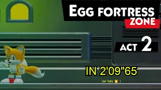 Sonic Superstars - Egg Fortress Act 2 Speedrun (Tails) in 2'09"65