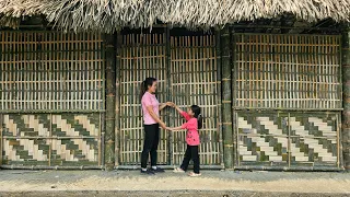 How to make simple house walls with bamboo - complete the new house with your daughter