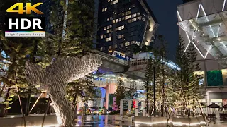 4K HDR // Night Walk around Skyscrapers in Bangkok 2022 | Nana & Asok | City Ambience | Thailand