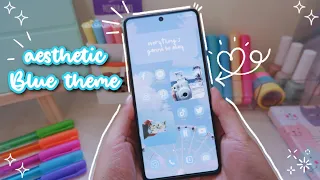 make your android homescreen aesthetic 🌊 aesthetic pastel blue theme 💙