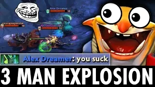 WTF 3 MAN 💣EXPLOSION💣 SETUP!! TECHIES ANNOYING GOD EPIC GAMEPLAY | TECHIES OFFICIAL