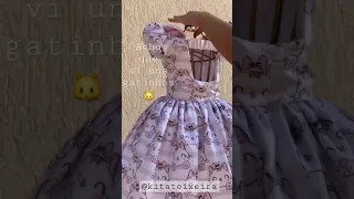Vestido infantil tema Gatinhos