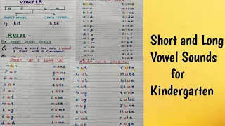 short and long vowel sounds| How to teach short and long vowels to kids| short and long vowels words