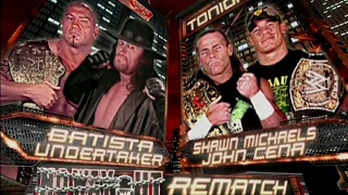 John Cena & Shawn Michaels vs Batista & The Undertaker RAW Mar 26,2007