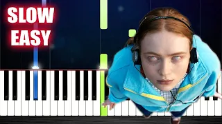 Kate Bush - Running Up That Hill (Stranger Things) - SLOW EASY Piano Tutorial