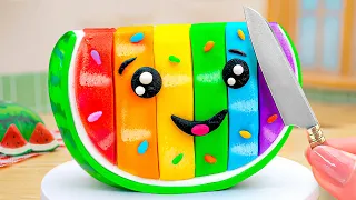 🍉 Watermelon Rainbow Cake Ideas 🍉 Sweet Miniature Watermelon Cake Decorating for Summer Holiday