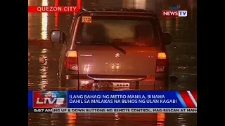 Ilang bahagi ng Metro Manila, binaha dahil sa malakas na buhos ng ulan kagabi