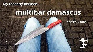 Multibar damascus Chef's Knife - Van Zanten Knives