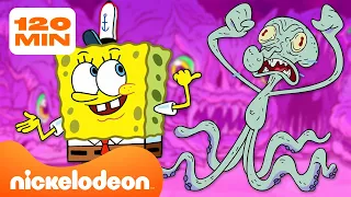 SpongeBob | Każdy potwór w Bikini Dolnym! | 2-godzinna kompilacja | Nickelodeon Polska