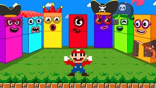 Pattern Palace: Can Mario and Numberblock 1 vs ALL PIRATE Numberblocks Maze | Game Animation