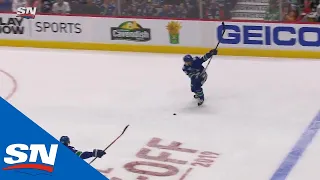 Quinn Hughes Scores 1st NHL Goal With Blast From Point