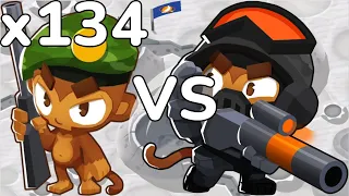 BTD6 134 Snipers VS. 1 Elite Defender