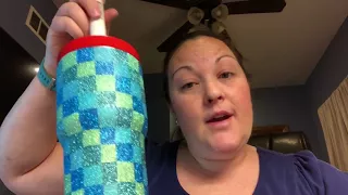 What supplies do I use to make a glittered tumbler?