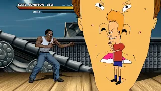 CJ GTA vs BEAVIS/ BUTT HEAD - High Level Awesome Fight!