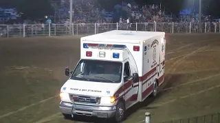 2022 Smokey Valley Rodeo Clown Act featuring the Marquette Fire Department