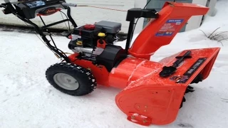Ariens 28 Deluxe Snow Blower 12.5 254cc With Auto-Turn - Customer Review - Demonstration