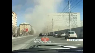 Жители домов в центре Красноярска уже несколько месяцев задыхаются от пыли со стройки