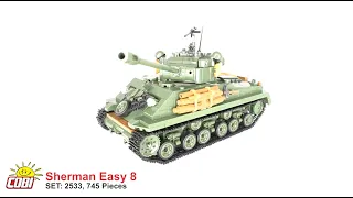 COBI (2533) 💥Sherman M4A3E8  Easy Eight Tank💥 | Historical Collection: WW2 [REVIEW]