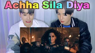 Korean singers' reaction to the Indian mv of revenge on the GF who killed BF🔫Achha Sila Diya