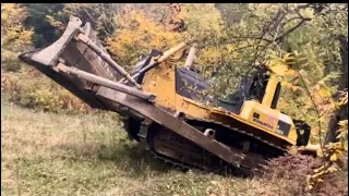 KOMATSU D85 EX Dozer “ONE SECTION” in Road Work #komatsu #dozer #bulldozer #liebherr #construction