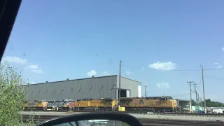 UP 8053 With UP 1055 SSW Power Leads Locomotive Houston,Tx