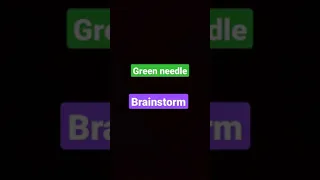 What do you hear Green needle or brainstorm Comment down below