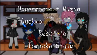 Uppermoons + Muzan react to Tomioka giyuu |Kny||Reaction||My au|
